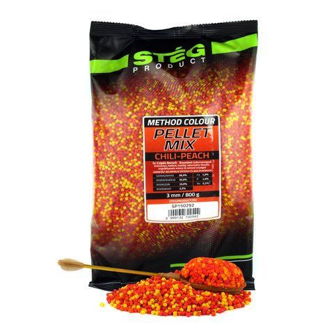Пеллет Steg PELLET MIX Чили - персик 3мм 800гр