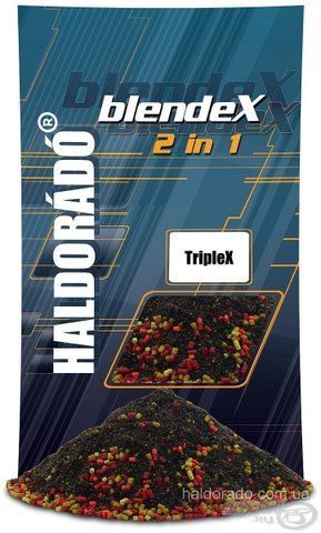 Прикормка з пеллетом TripleX (Великий карп, кальмар и ковбаса) 0,8 кг BlendeX 2 in 1