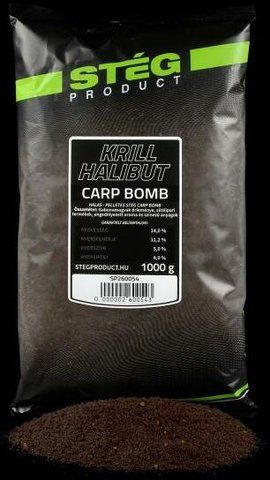Прикормка Carp Bomb Криль-Палтус(Krill Halibut) 1кг. Steg Product