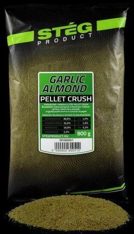 Прикормка Pellet Crush Часник-Мигдаль(Garlic Almond) 0,8кг Steg Product