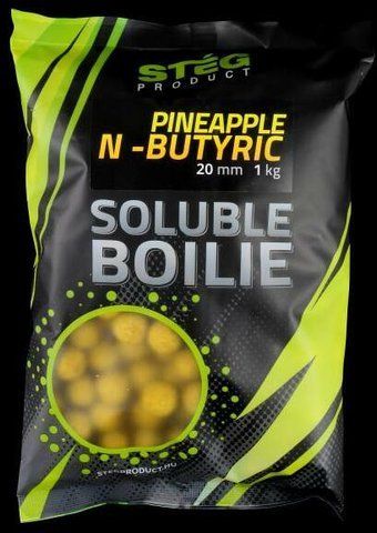 Бойлы Steg Ананас-Кислота (Pineapple N-Buturic) 20мм 1кг растворимые