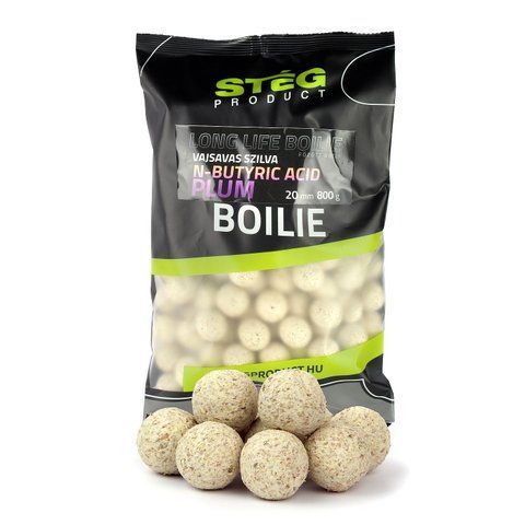 Бойли варені Steg Long Life Boilies Масляна кислота-слива 20мм. 800г.